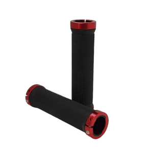 Red Bolt Rubber Hand Grips