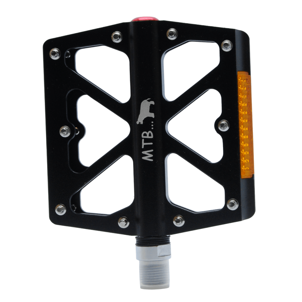 Black Reflective MTB Pedals